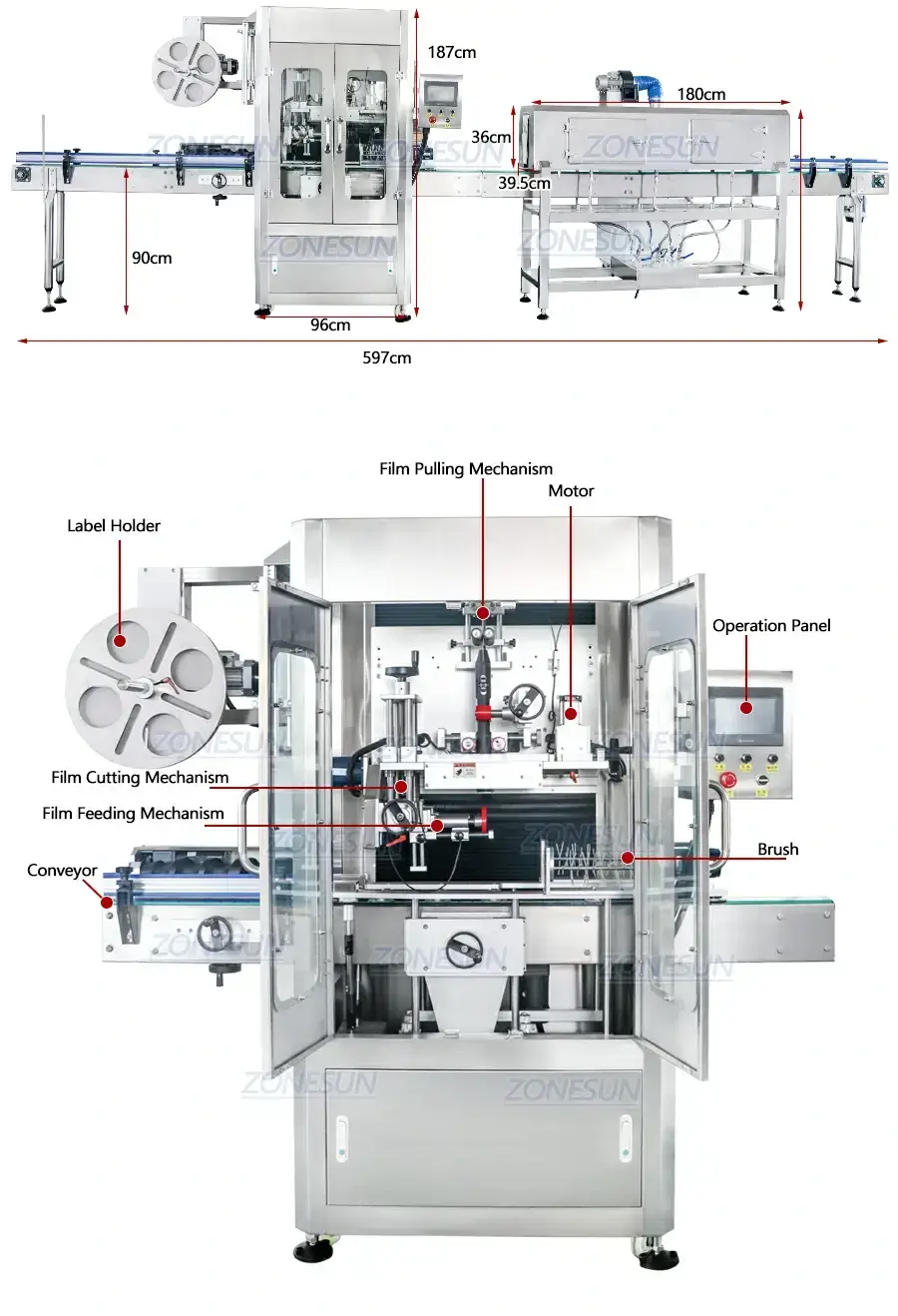 Sleeve Label Shrinking Machine-ZONESUN TECHNOLOGY LIMITED Sleeve Label Shrinking Machine-ZONESUN TECHNOLOGY LIMITED