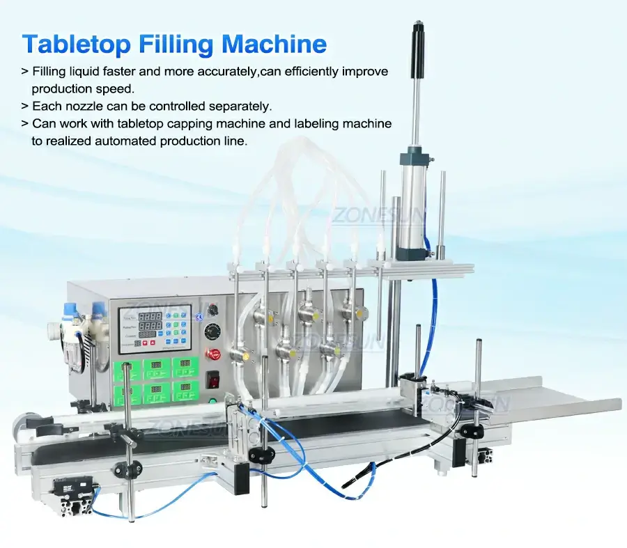 6 Diving Nozzles Magnetic Pump Filling Machine-ZONESUN TECHNOLOGY LIMITED 6 Diving Nozzles Magnetic Pump Filling Machine-ZONESUN TECHNOLOGY LIMITED