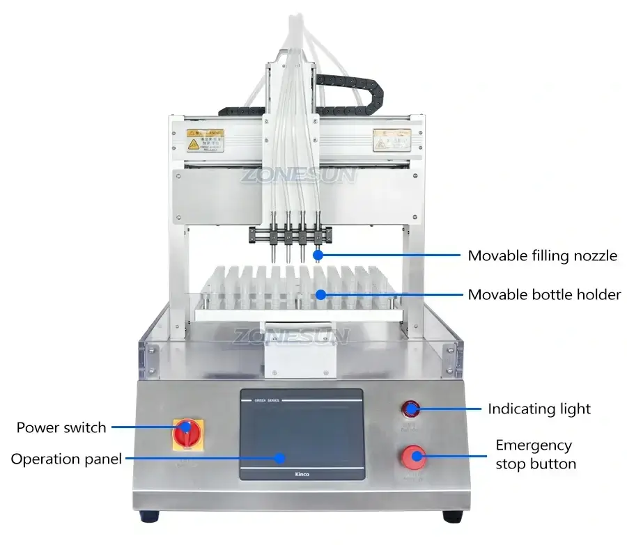 4 Heads Filling Machine-ZONESUN TECHNOLOGY LIMITED 4 Heads Filling Machine-ZONESUN TECHNOLOGY LIMITED