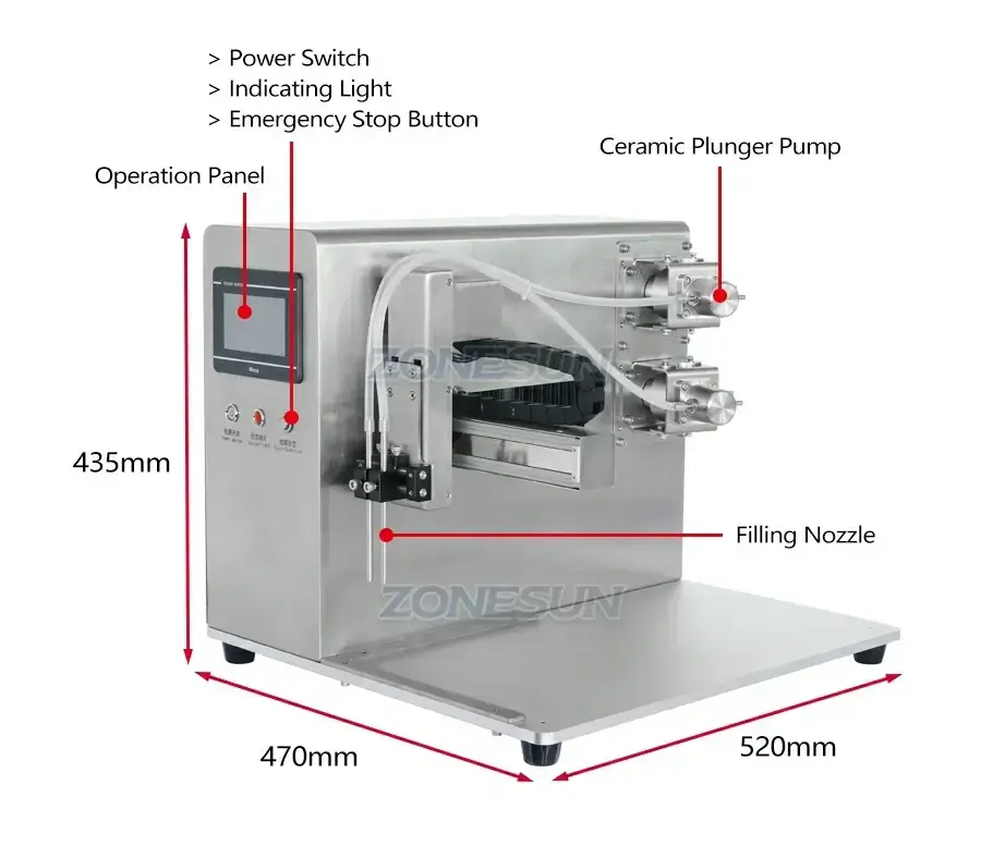 Ceramic Plunger Pump Filling Machine-ZONESUN TECHNOLOGY LIMITED Ceramic Plunger Pump Filling Machine-ZONESUN TECHNOLOGY LIMITED
