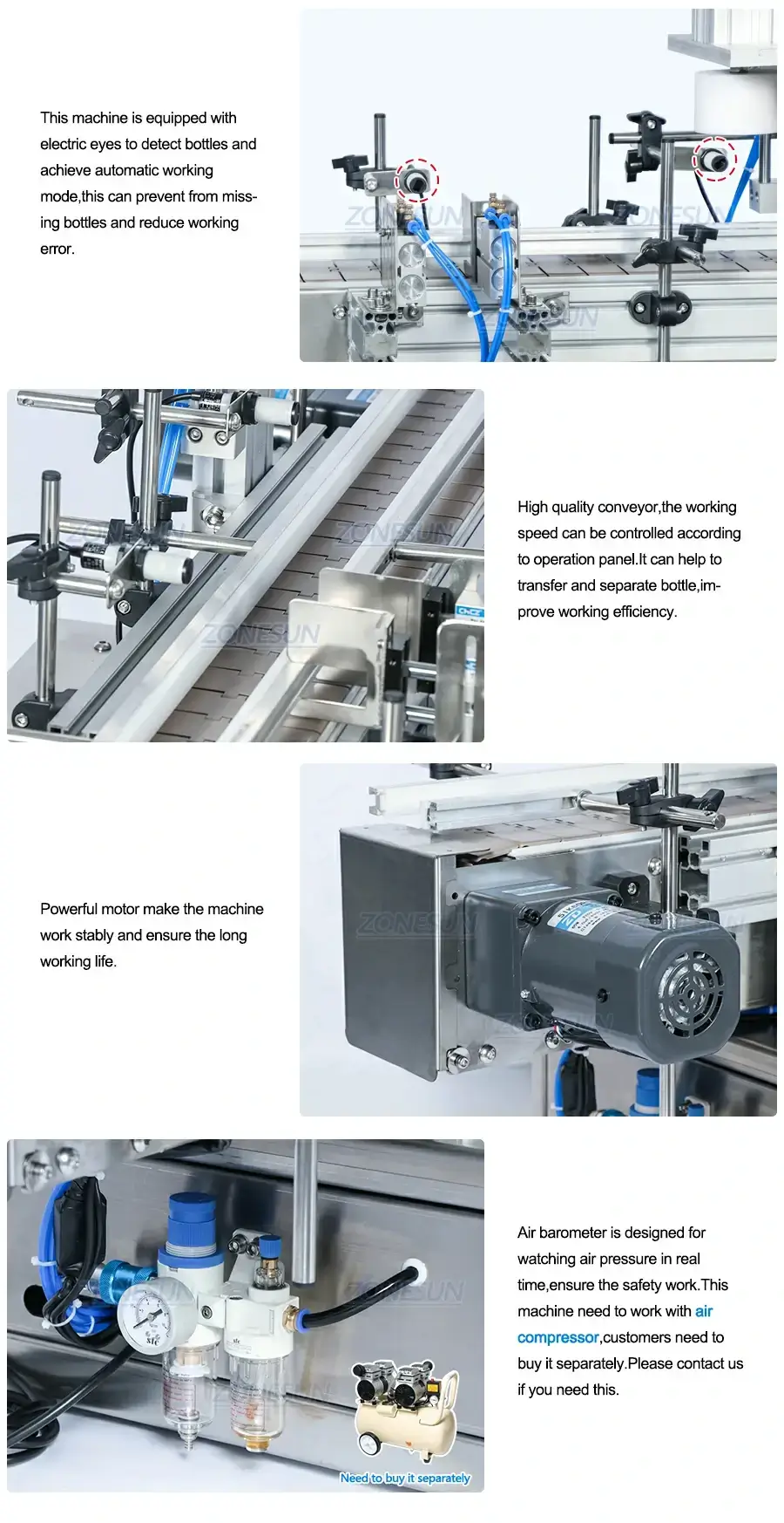 ZONESUN Pneumatic Tabletop Automatic Glass Bottle Cap Press Machine Jar Whisky Plastic Bottle Capping Machine-ZONESUN TECHNOLOGY LIMITED ZONESUN Pneumatic Tabletop Automatic Glass Bottle Cap Press Machine Jar Whisky Plastic Bottle Capping Machine-ZONESUN TECHNOLOGY LIMITED