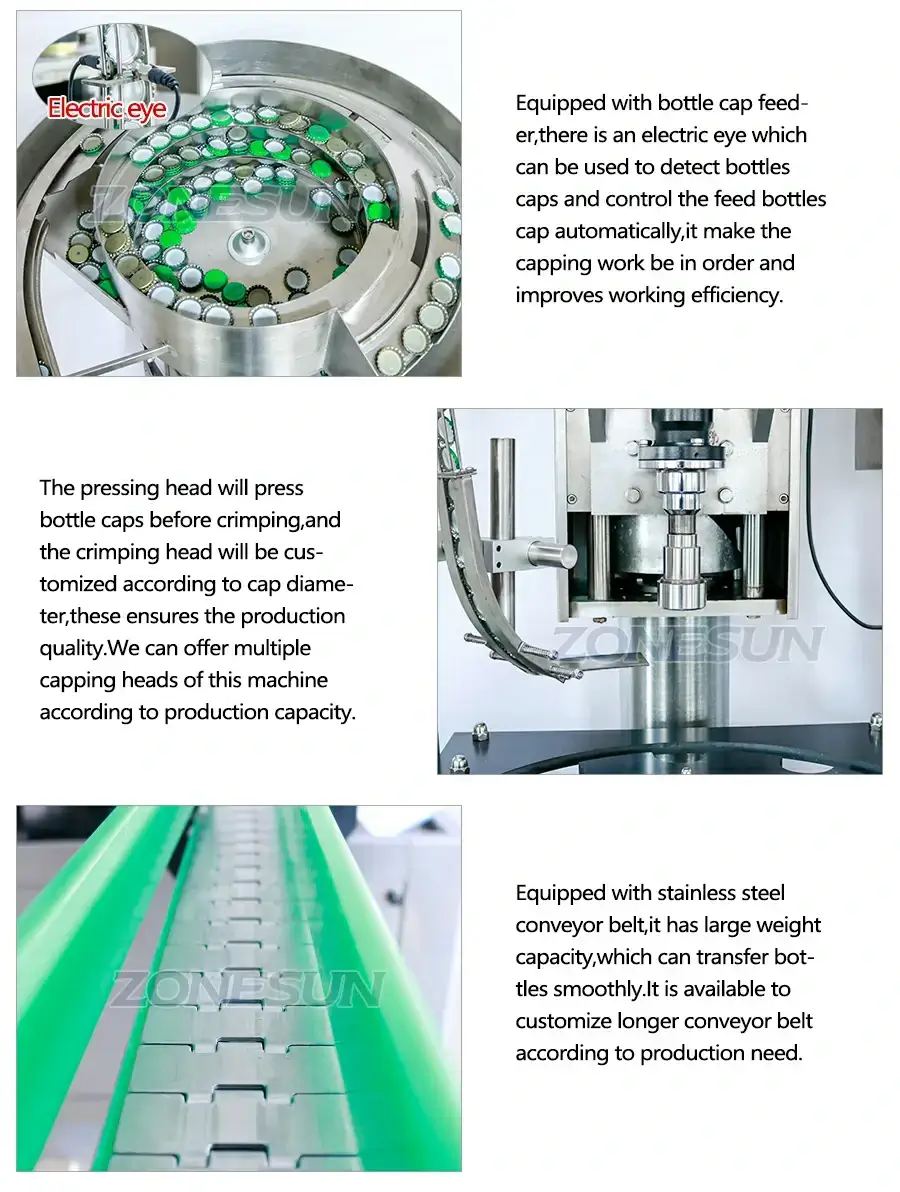 Beer Bottle Capping Machine-ZONESUN TECHNOLOGY LIMITED Beer Bottle Capping Machine-ZONESUN TECHNOLOGY LIMITED