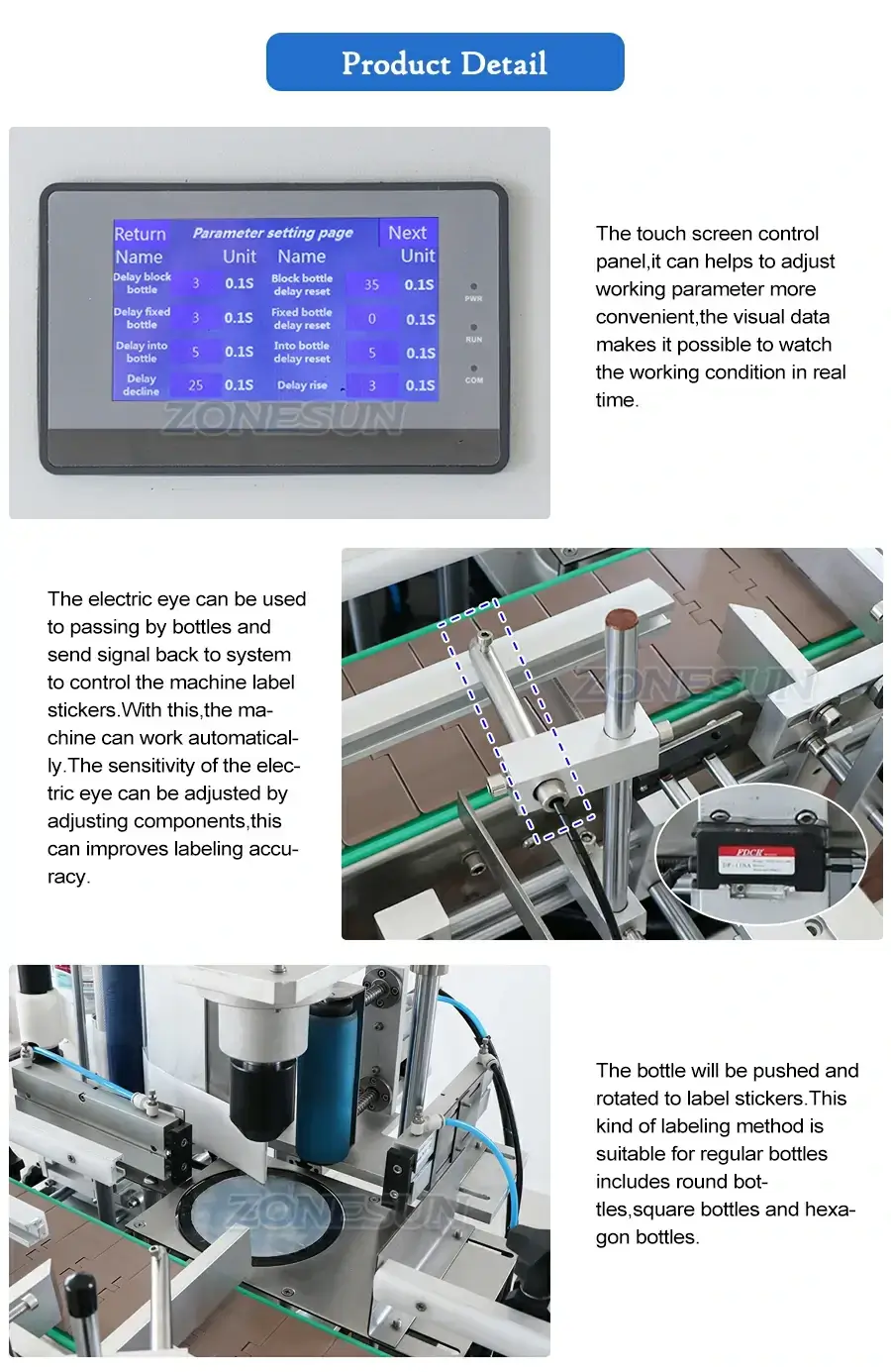 Hexagonal Bottles Labeling Machine-ZONESUN TECHNOLOGY LIMITED Hexagonal Bottles Labeling Machine-ZONESUN TECHNOLOGY LIMITED