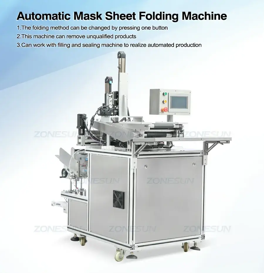 Mask Sheet Folding Packing Machine-ZONESUN TECHNOLOGY LIMITED Mask Sheet Folding Packing Machine-ZONESUN TECHNOLOGY LIMITED