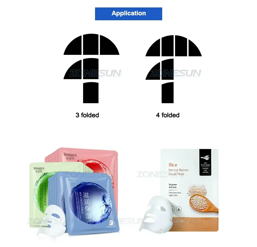 Mask Sheet Folding Packing Machine-ZONESUN TECHNOLOGY LIMITED Mask Sheet Folding Packing Machine-ZONESUN TECHNOLOGY LIMITED