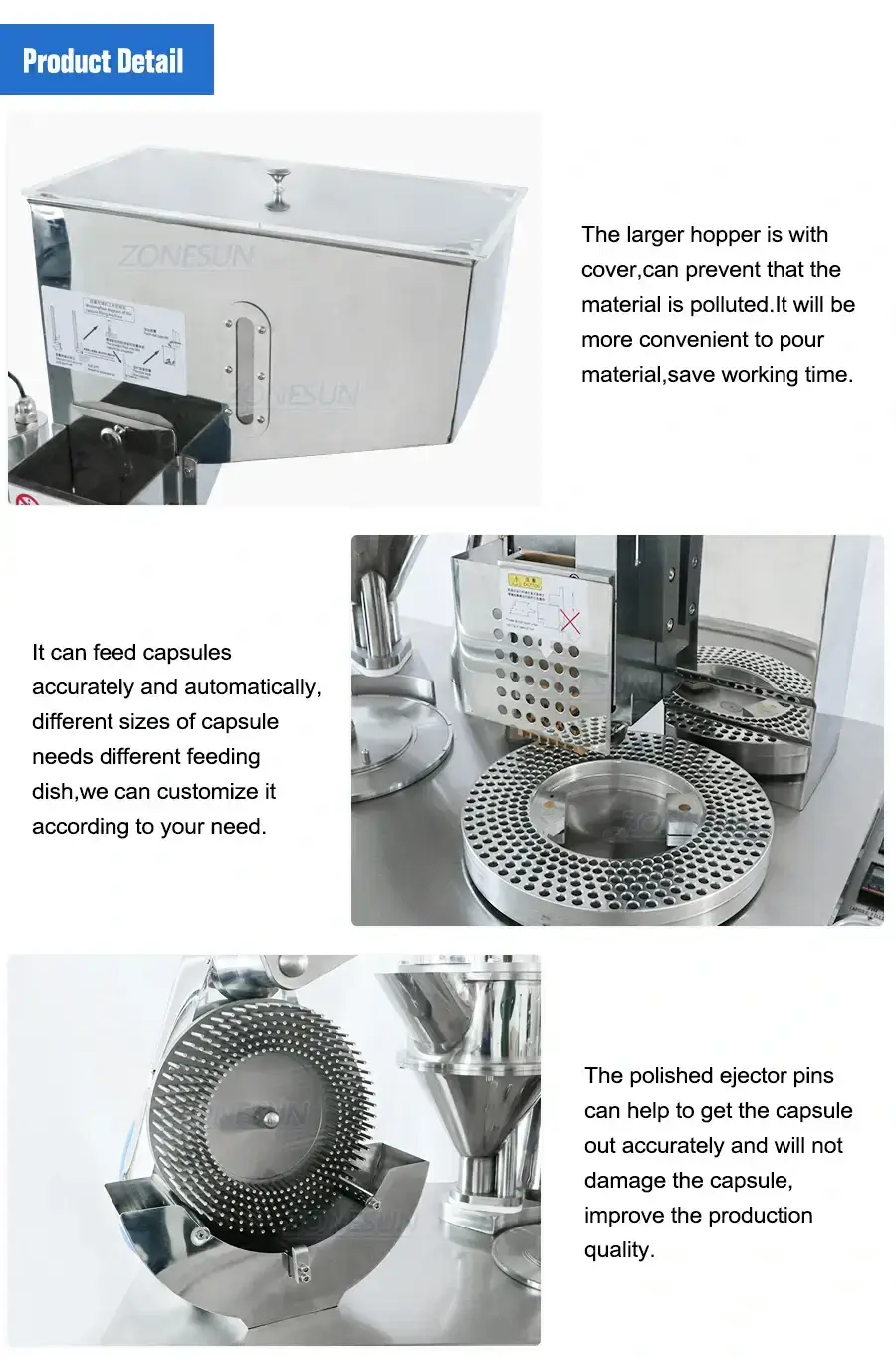 Automatic Capsule Filling Machine-ZONESUN TECHNOLOGY LIMITED Automatic Capsule Filling Machine-ZONESUN TECHNOLOGY LIMITED