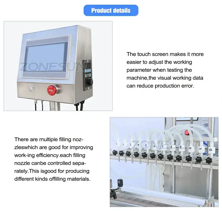 12 Heads Liquid Filling Machine-ZONESUN TECHNOLOGY LIMITED 12 Heads Liquid Filling Machine-ZONESUN TECHNOLOGY LIMITED