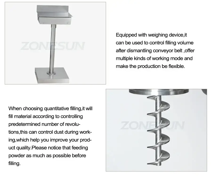 Auger Powder Bottle Filling Machine-ZONESUN TECHNOLOGY LIMITED Auger Powder Bottle Filling Machine-ZONESUN TECHNOLOGY LIMITED