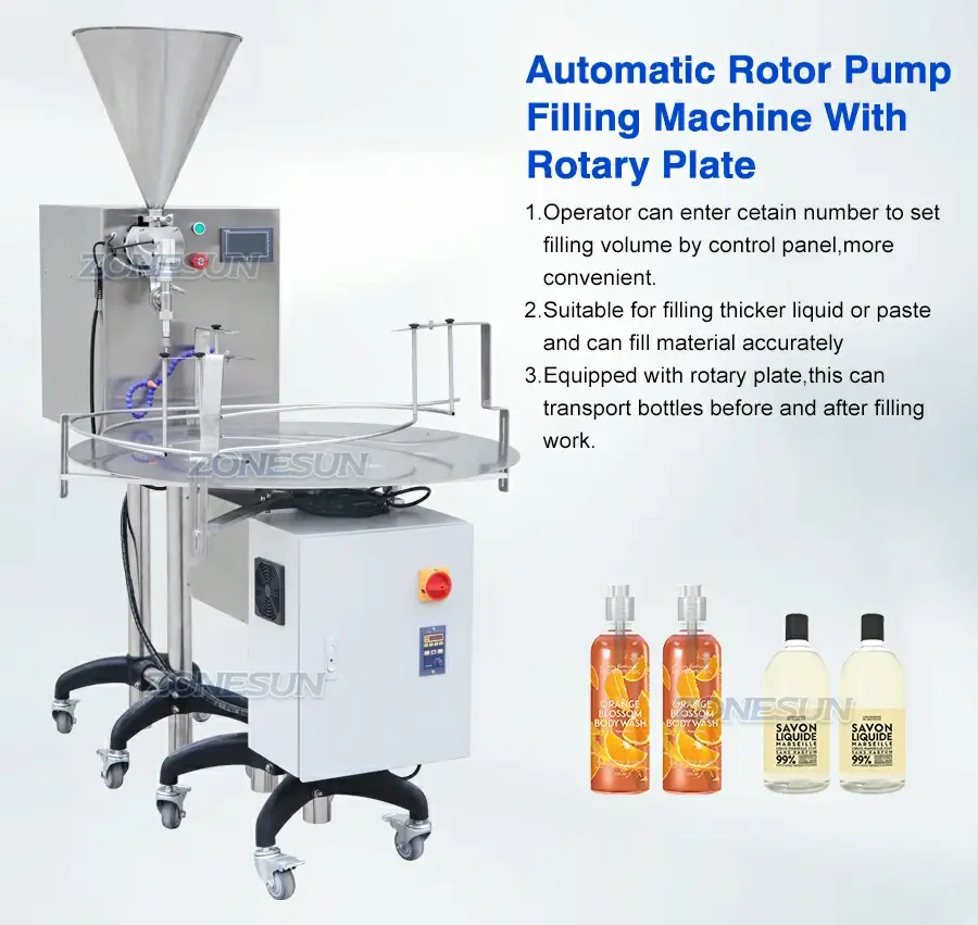 Rotor Pump Filling Machine-ZONESUN TECHNOLOGY LIMITED Rotor Pump Filling Machine-ZONESUN TECHNOLOGY LIMITED