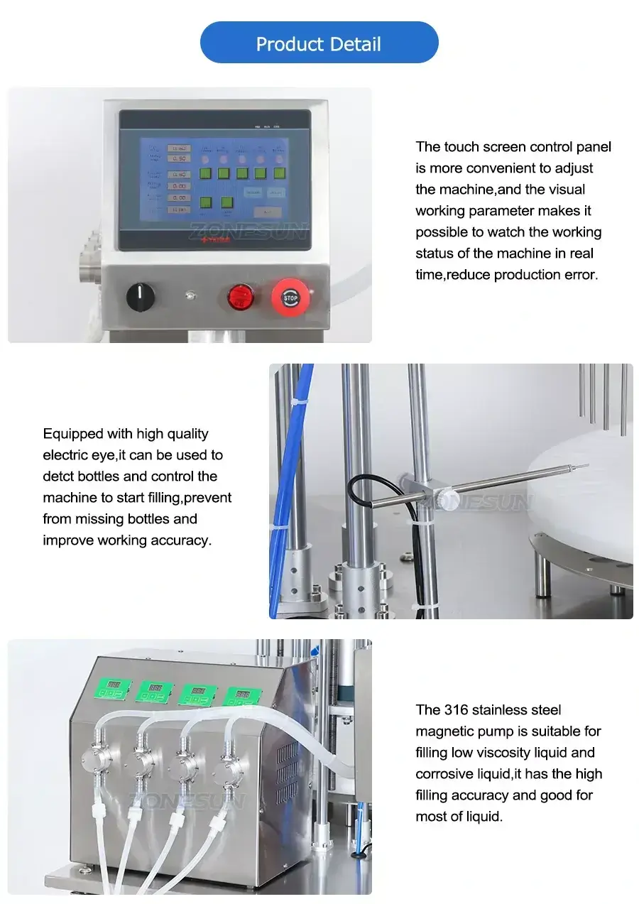 Perfume Card Bottle Filling Capping Machine-ZONESUN TECHNOLOGY LIMITED Perfume Card Bottle Filling Capping Machine-ZONESUN TECHNOLOGY LIMITED