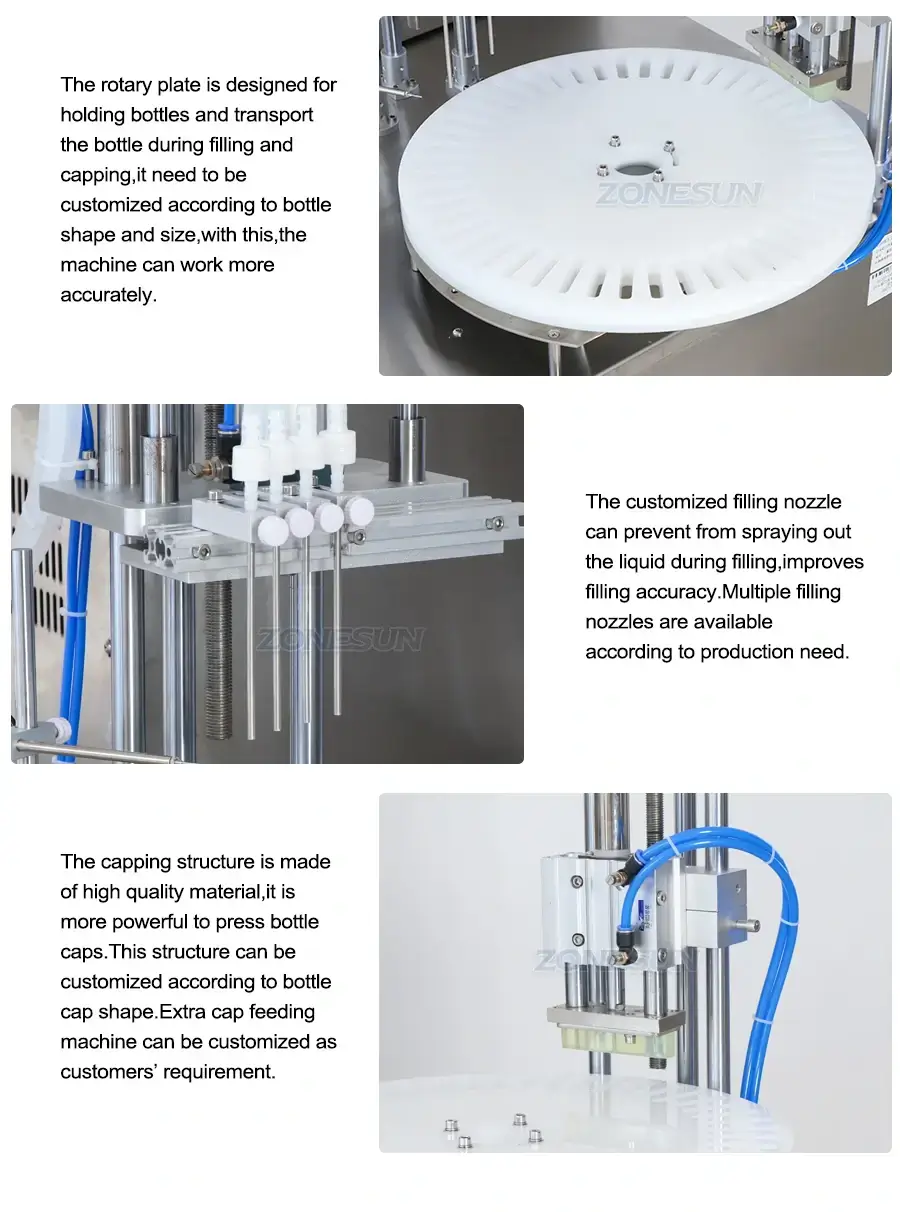 Perfume Card Bottle Filling Capping Machine-ZONESUN TECHNOLOGY LIMITED Perfume Card Bottle Filling Capping Machine-ZONESUN TECHNOLOGY LIMITED