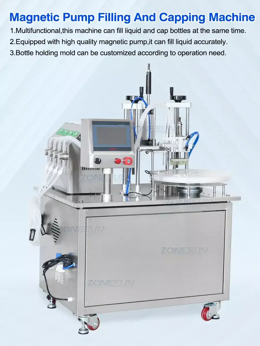 Perfume Card Bottle Filling Capping Machine-ZONESUN TECHNOLOGY LIMITED Perfume Card Bottle Filling Capping Machine-ZONESUN TECHNOLOGY LIMITED