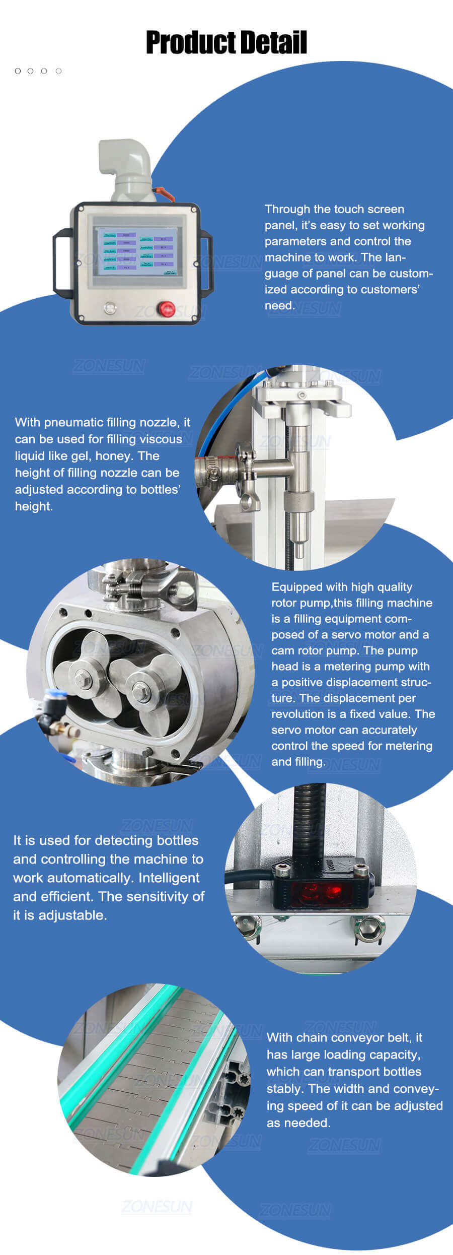 Rotor Pump Filling Machine-ZONESUN TECHNOLOGY LIMITED Rotor Pump Filling Machine-ZONESUN TECHNOLOGY LIMITED