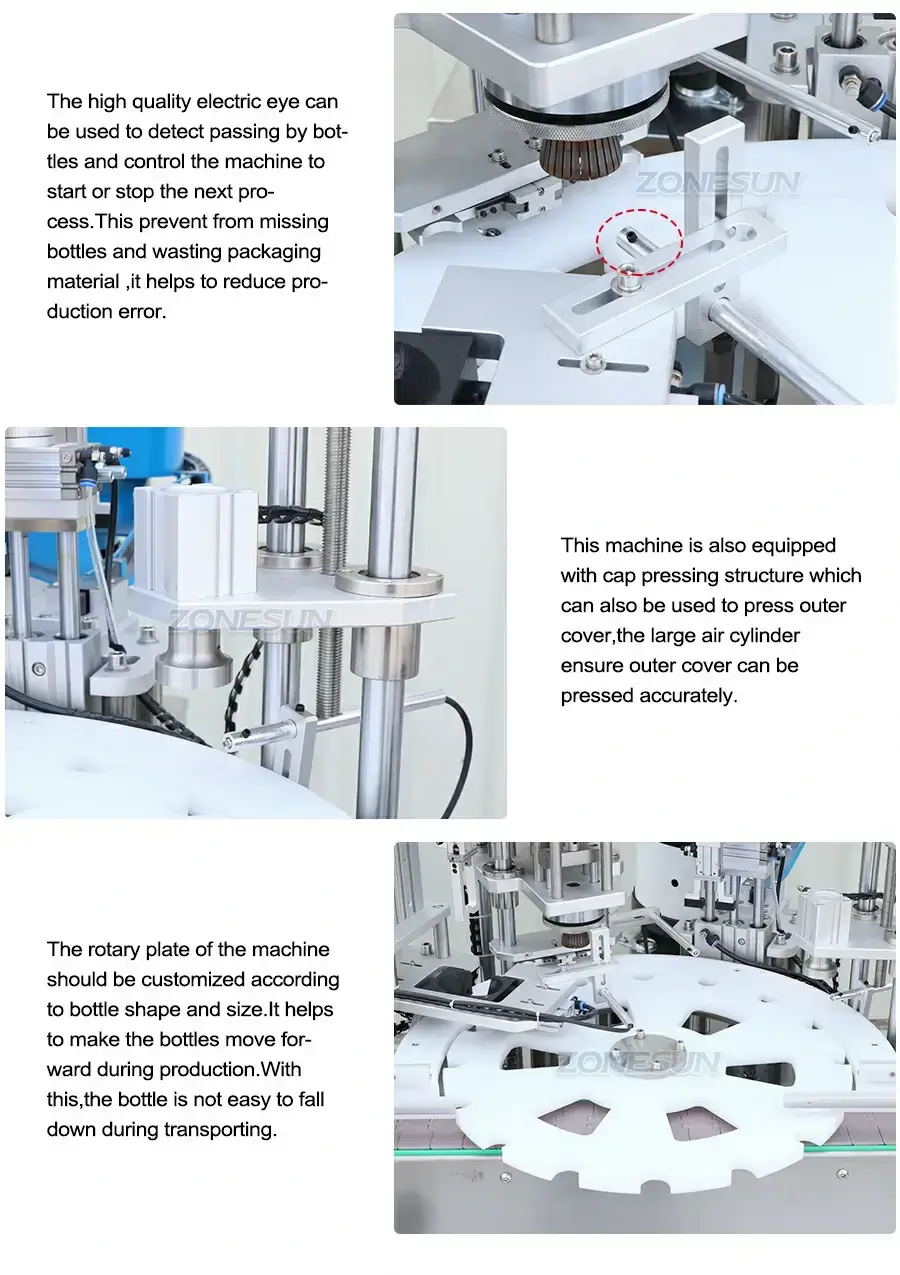 Rotary Perfume Bottle Capping Machine-ZONESUN TECHNOLOGY LIMITED Rotary Perfume Bottle Capping Machine-ZONESUN TECHNOLOGY LIMITED