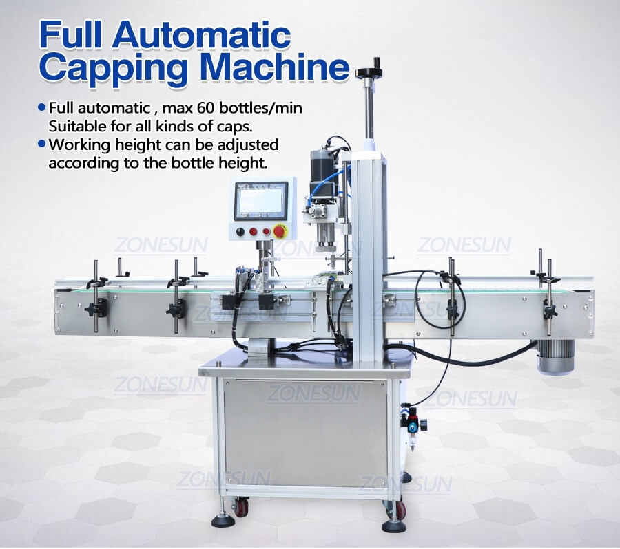 Full Automatic Bottle Capping Machine-ZONESUN TECHNOLOGY LIMITED Full Automatic Bottle Capping Machine-ZONESUN TECHNOLOGY LIMITED