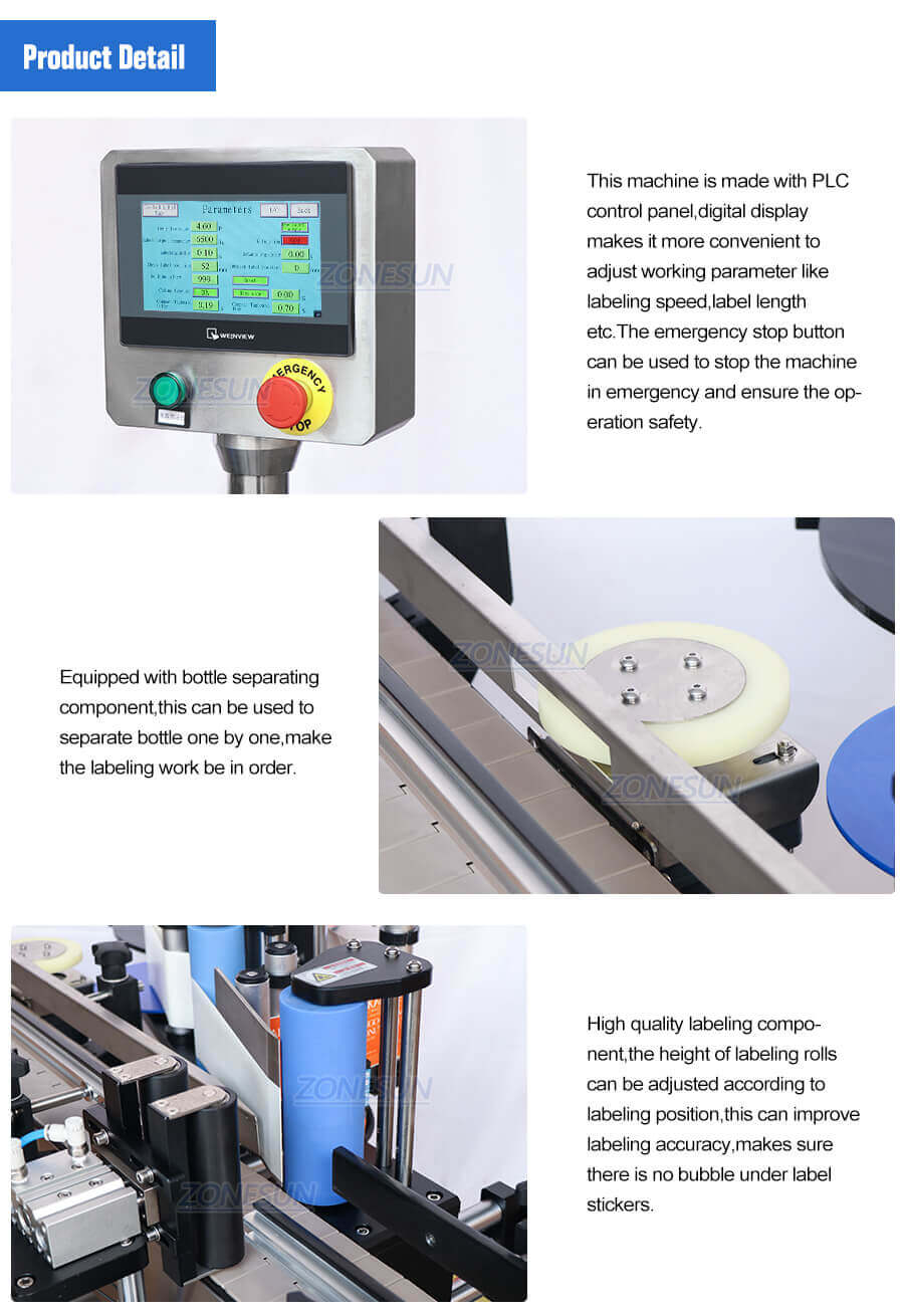 Automatic Round Bottle Labeling Machine-ZONESUN TECHNOLOGY LIMITED Automatic Round Bottle Labeling Machine-ZONESUN TECHNOLOGY LIMITED