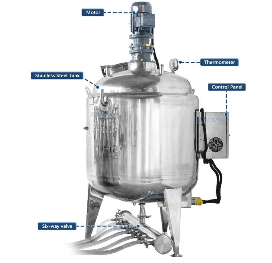 Filling Machine With Mixing Tank-ZONESUN TECHNOLOGY LIMITED