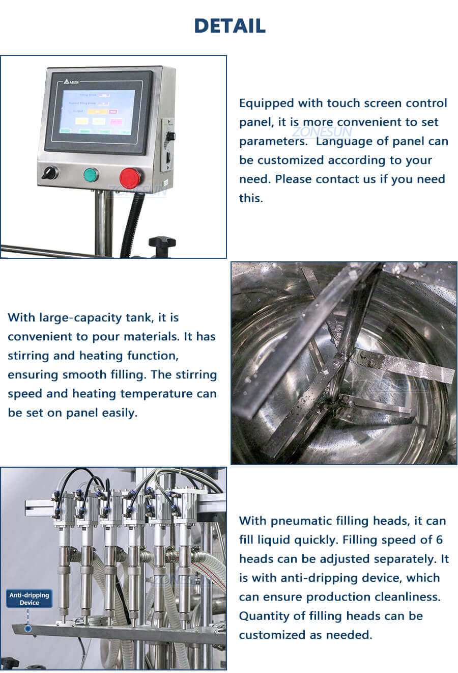 Filling Machine With Mixing Tank-ZONESUN TECHNOLOGY LIMITED