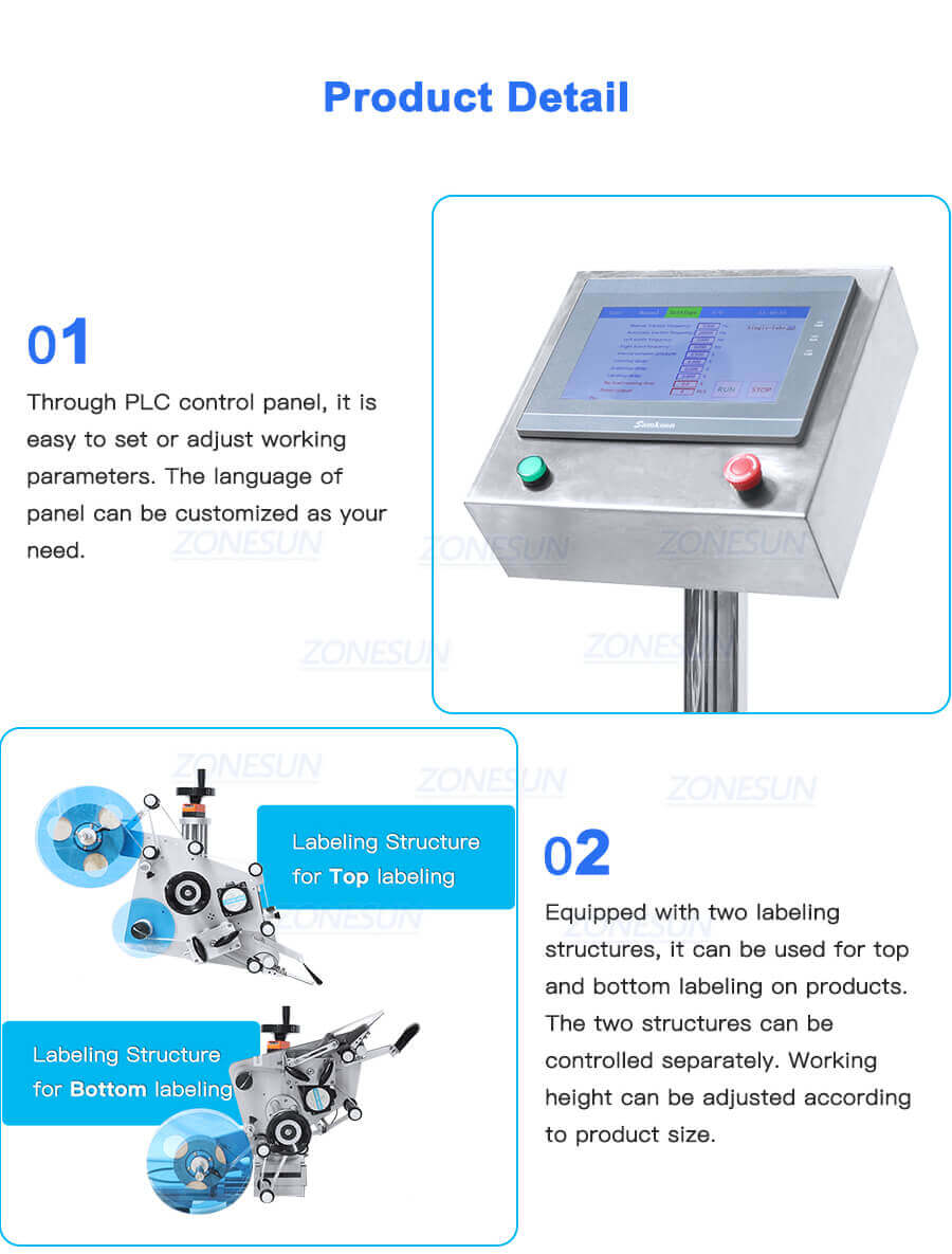 Top Bottom Labeling Machine-ZONESUN TECHNOLOGY LIMITED Top Bottom Labeling Machine-ZONESUN TECHNOLOGY LIMITED