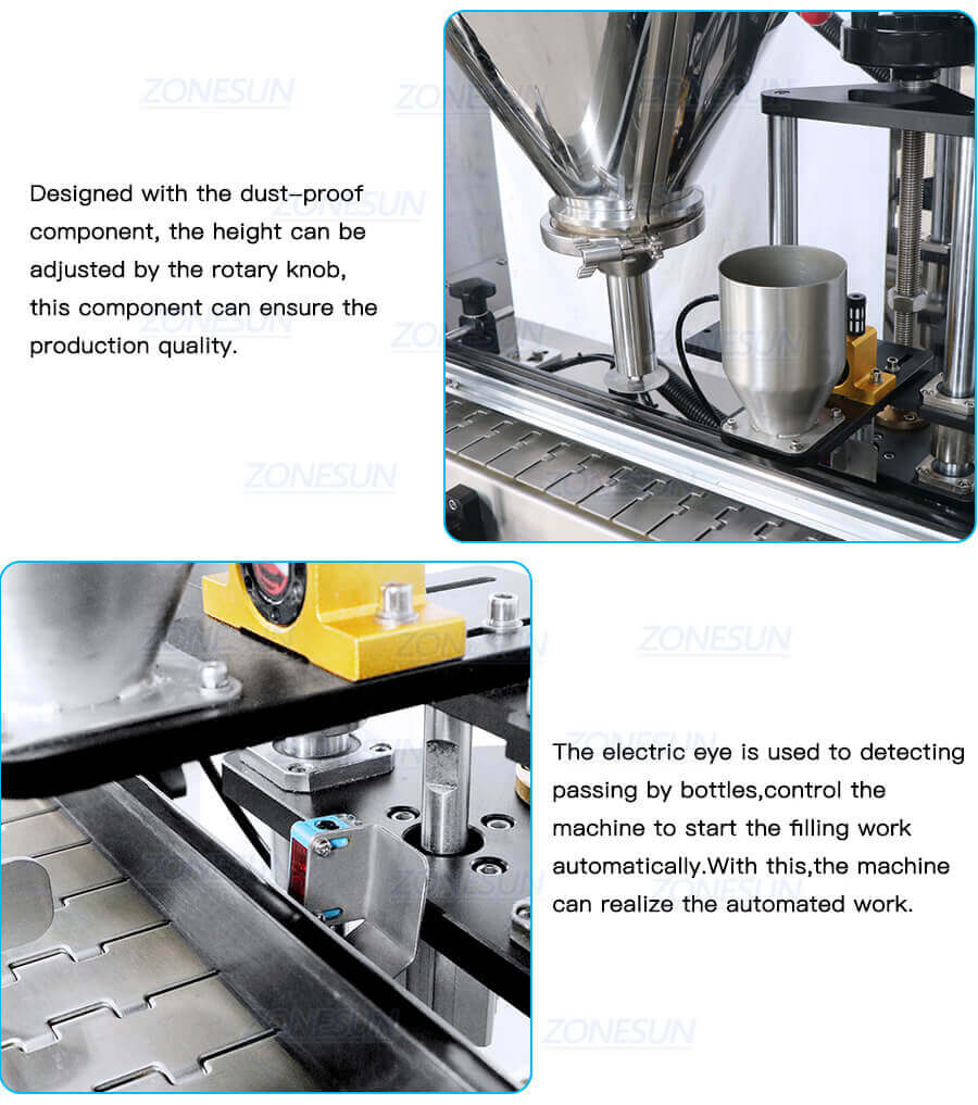 Three Head Powder Filling Machine-ZONESUN TECHNOLOGY LIMITED Three Head Powder Filling Machine-ZONESUN TECHNOLOGY LIMITED