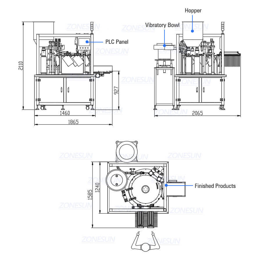 Spout Pouch Filling Capping Machine-ZONESUN TECHNOLOGY LIMITED Spout Pouch Filling Capping Machine-ZONESUN TECHNOLOGY LIMITED