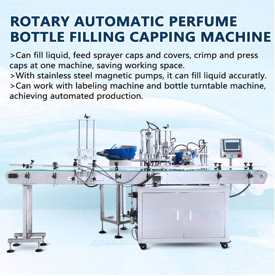 Perfume Vial Filling Capping Machine-ZONESUN TECHNOLOGY LIMITED Perfume Vial Filling Capping Machine-ZONESUN TECHNOLOGY LIMITED