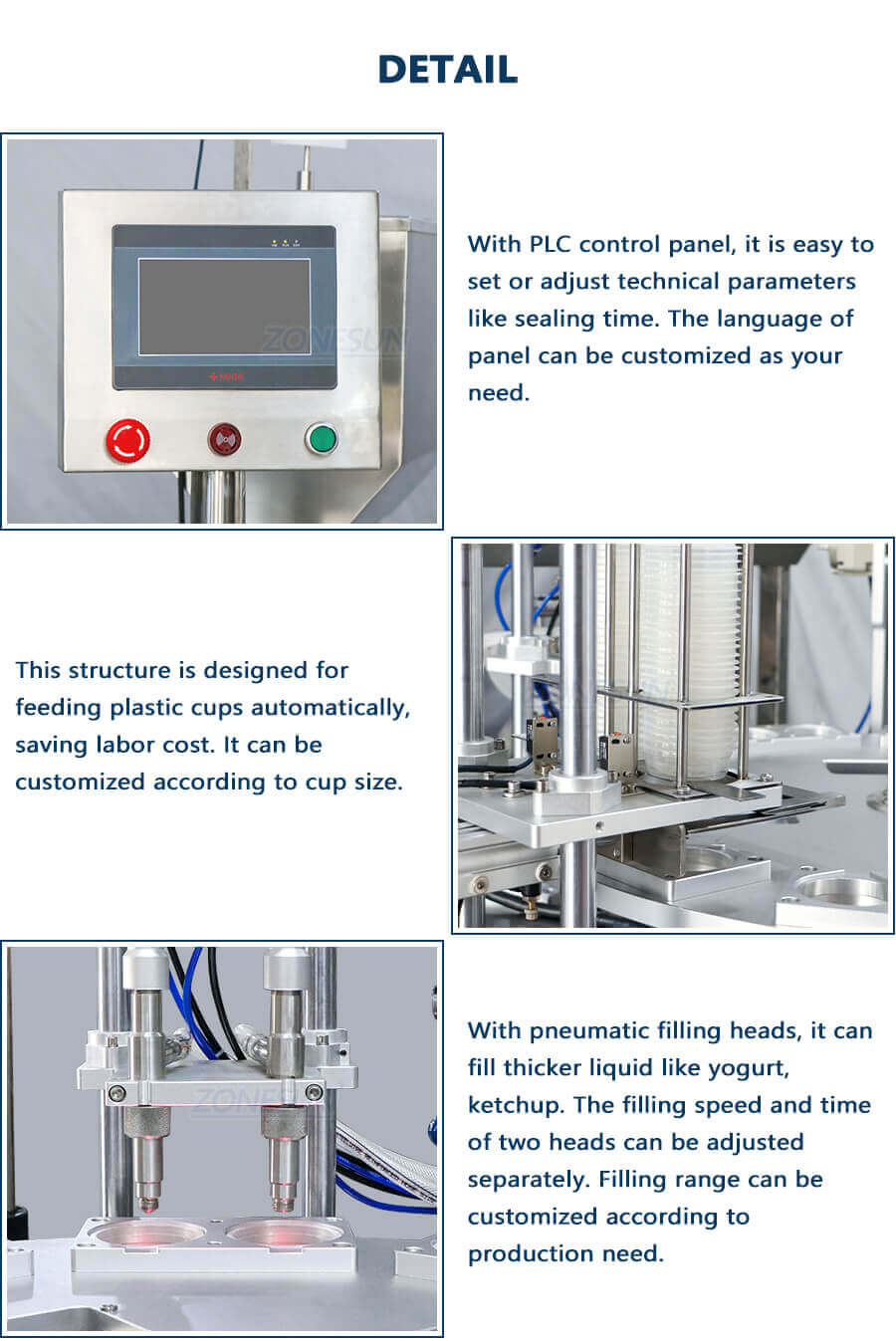 Cup Filling Sealing Machine-ZONESUN TECHNOLOGY LIMITED Cup Filling Sealing Machine-ZONESUN TECHNOLOGY LIMITED