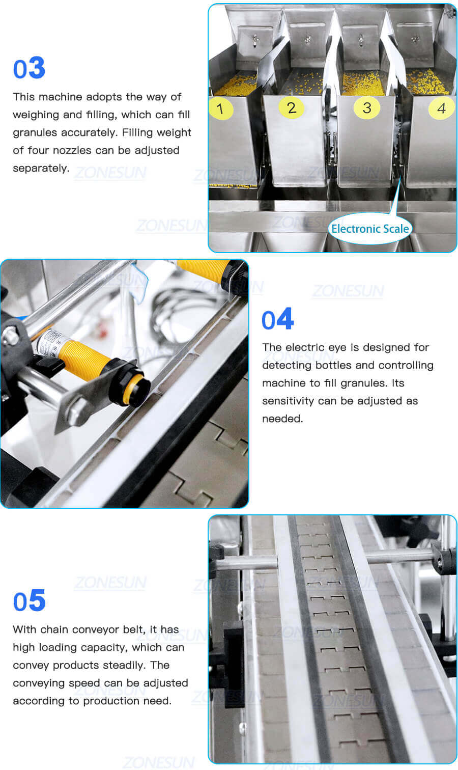 Granule Weighing Filling Machine-ZONESUN TECHNOLOGY LIMITED Granule Weighing Filling Machine-ZONESUN TECHNOLOGY LIMITED
