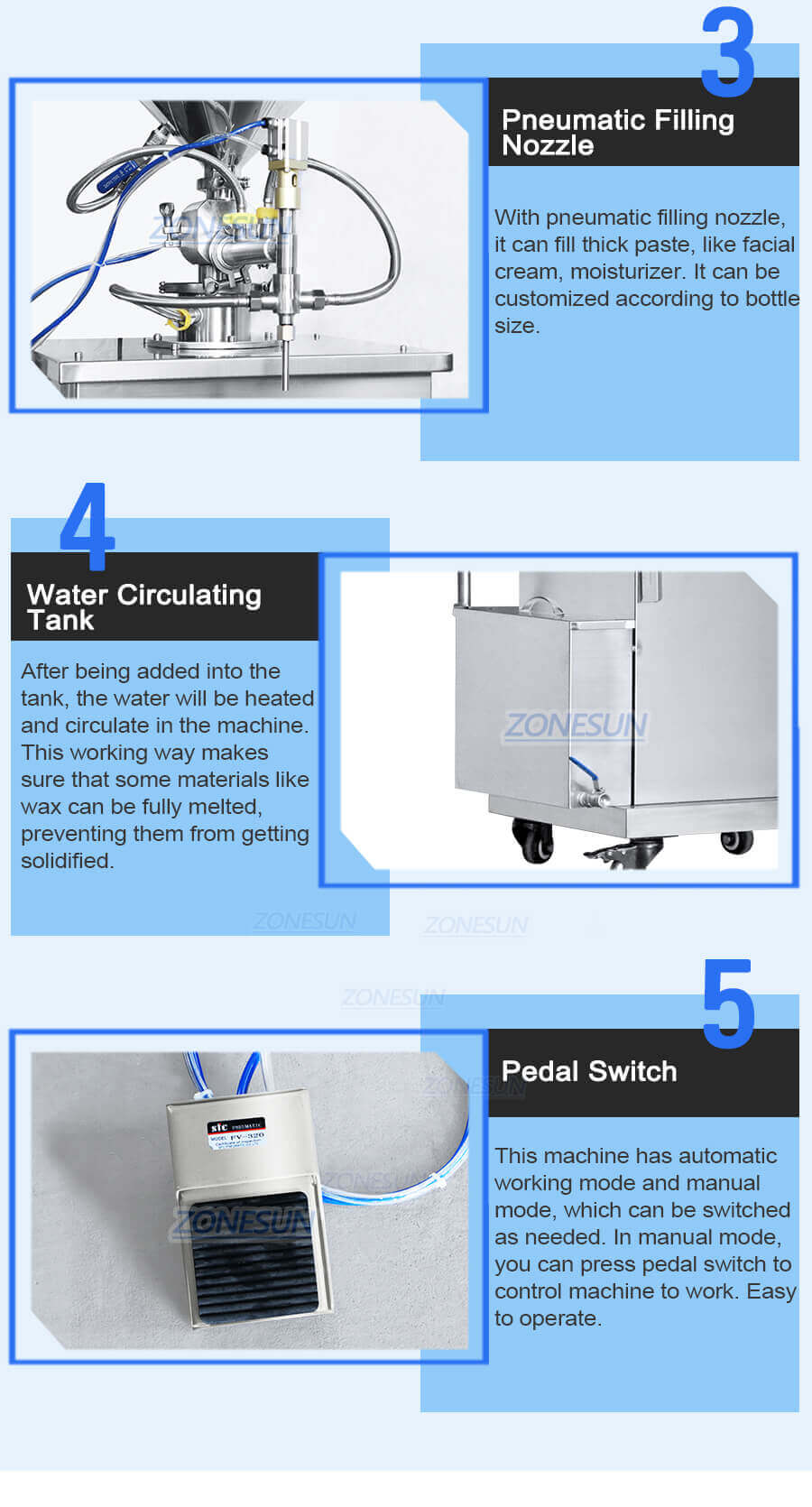 Cosmetic Heating Paste Filling Machine With Mixer-ZONESUN TECHNOLOGY LIMITED Cosmetic Heating Paste Filling Machine With Mixer-ZONESUN TECHNOLOGY LIMITED
