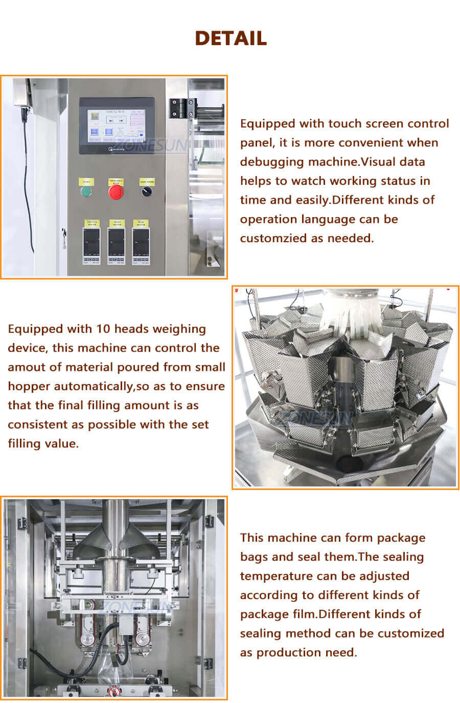 VFFS Packaging Machine-ZONESUN TECHNOLOGY LIMITED VFFS Packaging Machine-ZONESUN TECHNOLOGY LIMITED