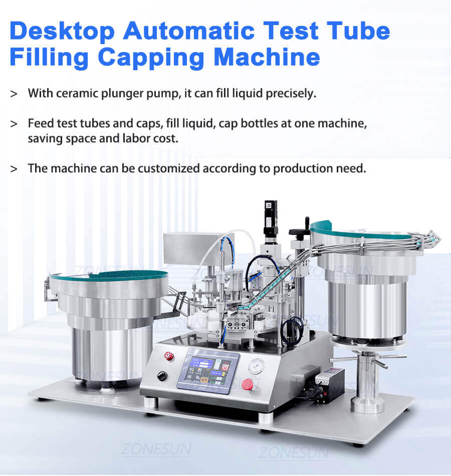 Test Tube Filling Capping Machine-ZONESUN TECHNOLOGY LIMITED Test Tube Filling Capping Machine-ZONESUN TECHNOLOGY LIMITED
