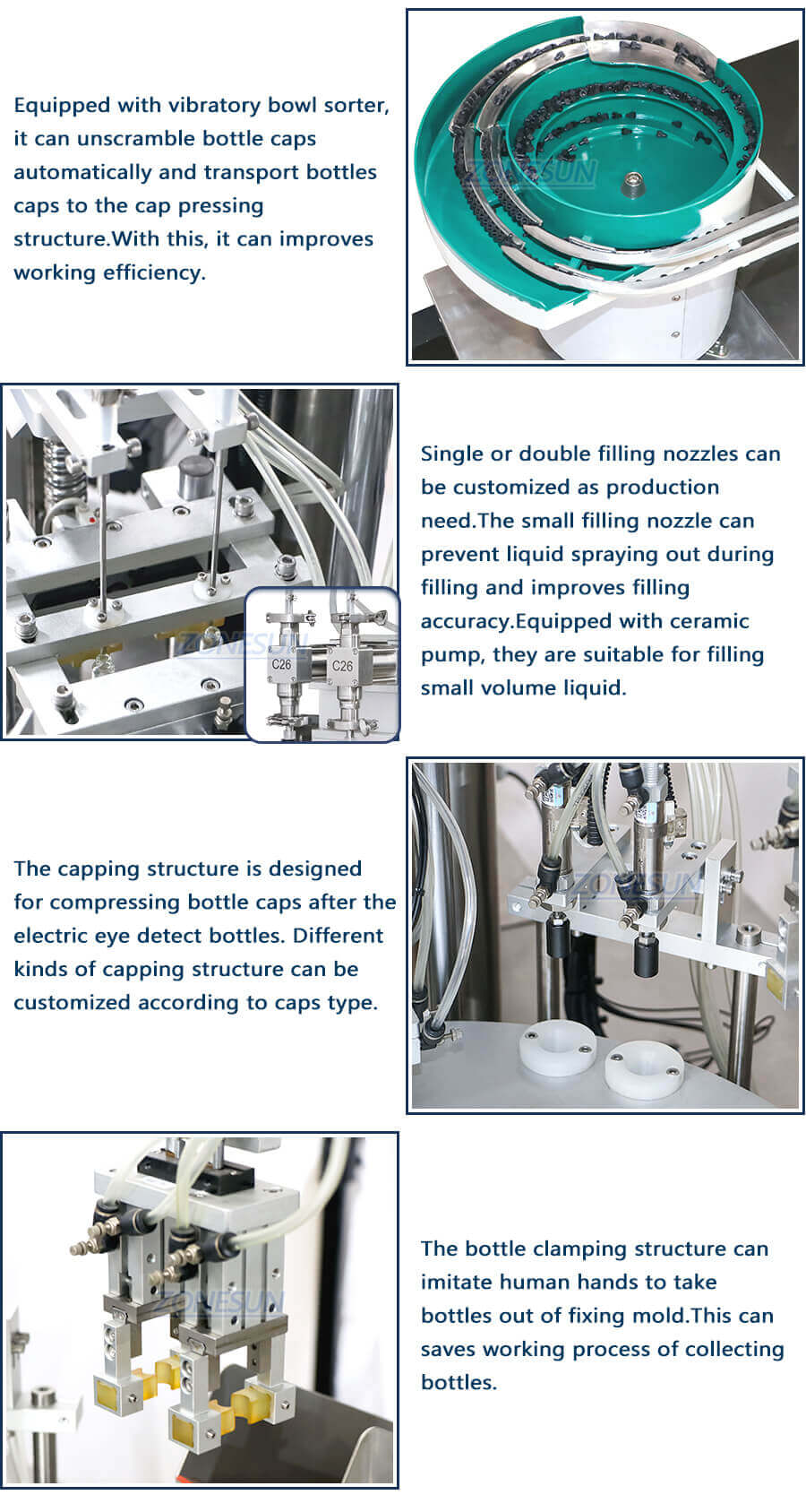 Perfume Vial Filling Crimping Machine-ZONESUN TECHNOLOGY LIMITED Perfume Vial Filling Crimping Machine-ZONESUN TECHNOLOGY LIMITED