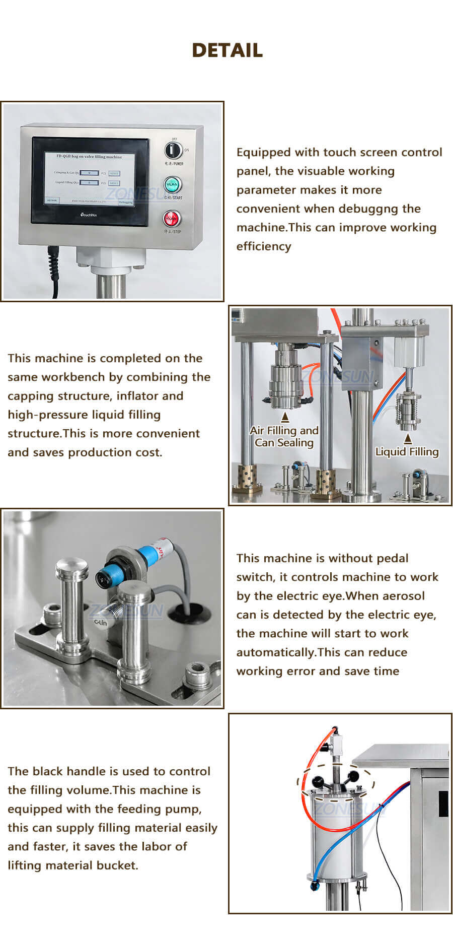 Aerosol Filling Capping Machine-ZONESUN TECHNOLOGY LIMITED Aerosol Filling Capping Machine-ZONESUN TECHNOLOGY LIMITED