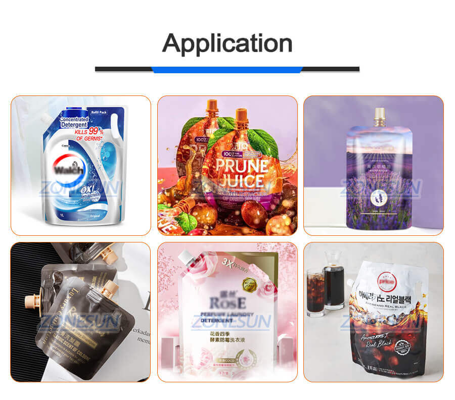 Spout Pouch Filling Machine-ZONESUN TECHNOLOGY LIMITED Spout Pouch Filling Machine-ZONESUN TECHNOLOGY LIMITED