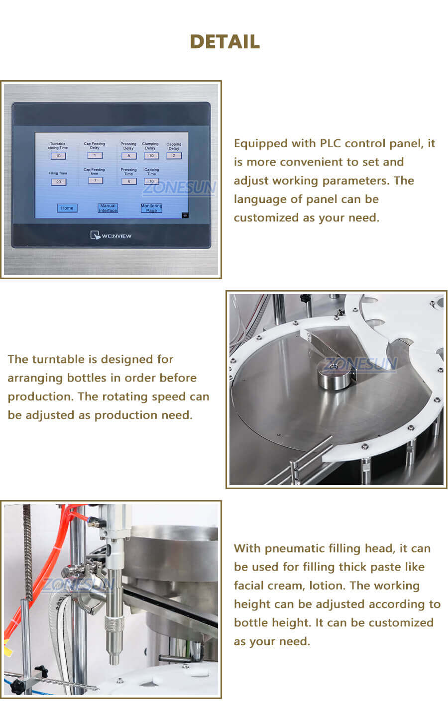 Cosmetic Filling Capping Machine-ZONESUN TECHNOLOGY LIMITED Cosmetic Filling Capping Machine-ZONESUN TECHNOLOGY LIMITED