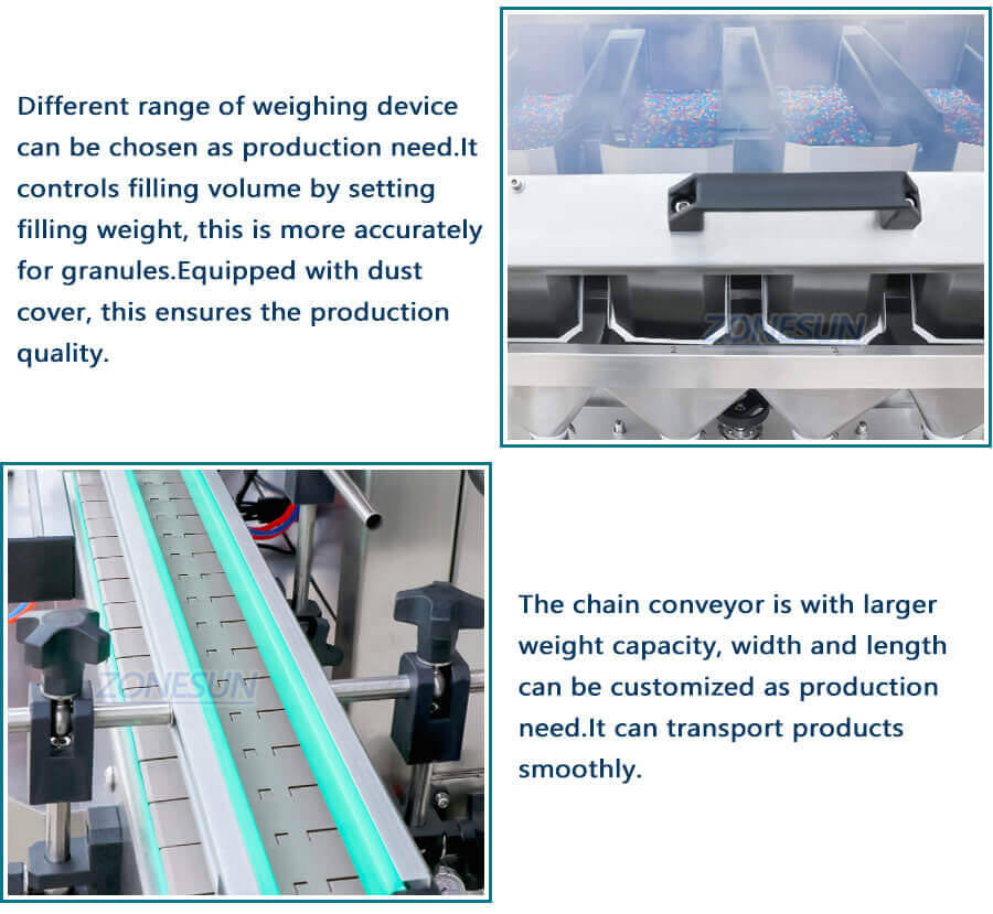 Granule Weighing Filling Machine-ZONESUN TECHNOLOGY LIMITED Granule Weighing Filling Machine-ZONESUN TECHNOLOGY LIMITED