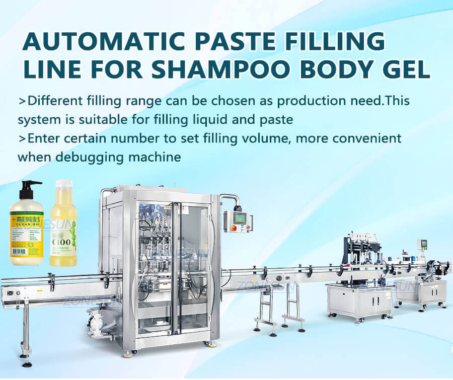 4 Heads Servo Filling Line-ZONESUN TECHNOLOGY LIMITED 4 Heads Servo Filling Line-ZONESUN TECHNOLOGY LIMITED