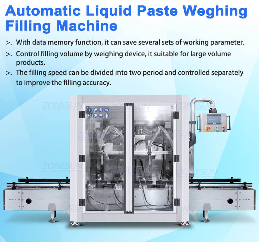 Paste Liquid Weighing Filling Machine-ZONESUN TECHNOLOGY LIMITED Paste Liquid Weighing Filling Machine-ZONESUN TECHNOLOGY LIMITED
