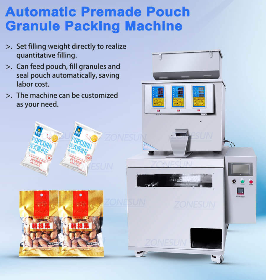 Pouch Granule Weighing Packaging Machine-ZONESUN TECHNOLOGY LIMITED Pouch Granule Weighing Packaging Machine-ZONESUN TECHNOLOGY LIMITED