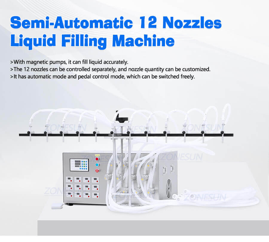 12 Nozzles Filling Machine-ZONESUN TECHNOLOGY LIMITED 12 Nozzles Filling Machine-ZONESUN TECHNOLOGY LIMITED