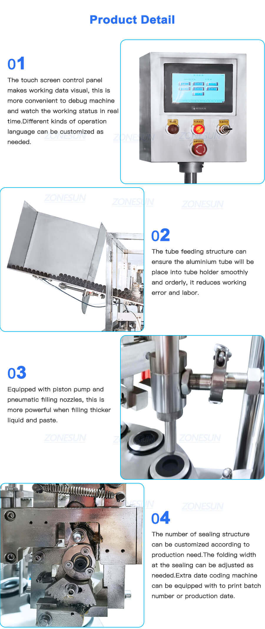 Aluminum Tube Filling Sealing Machine-ZONESUN TECHNOLOGY LIMITED Aluminum Tube Filling Sealing Machine-ZONESUN TECHNOLOGY LIMITED