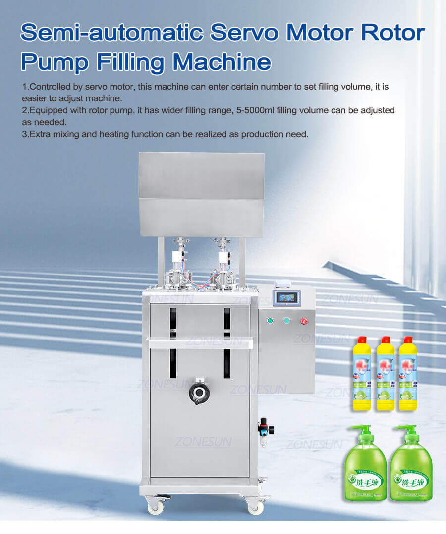 Rotor Pump Filling Machine-ZONESUN TECHNOLOGY LIMITED