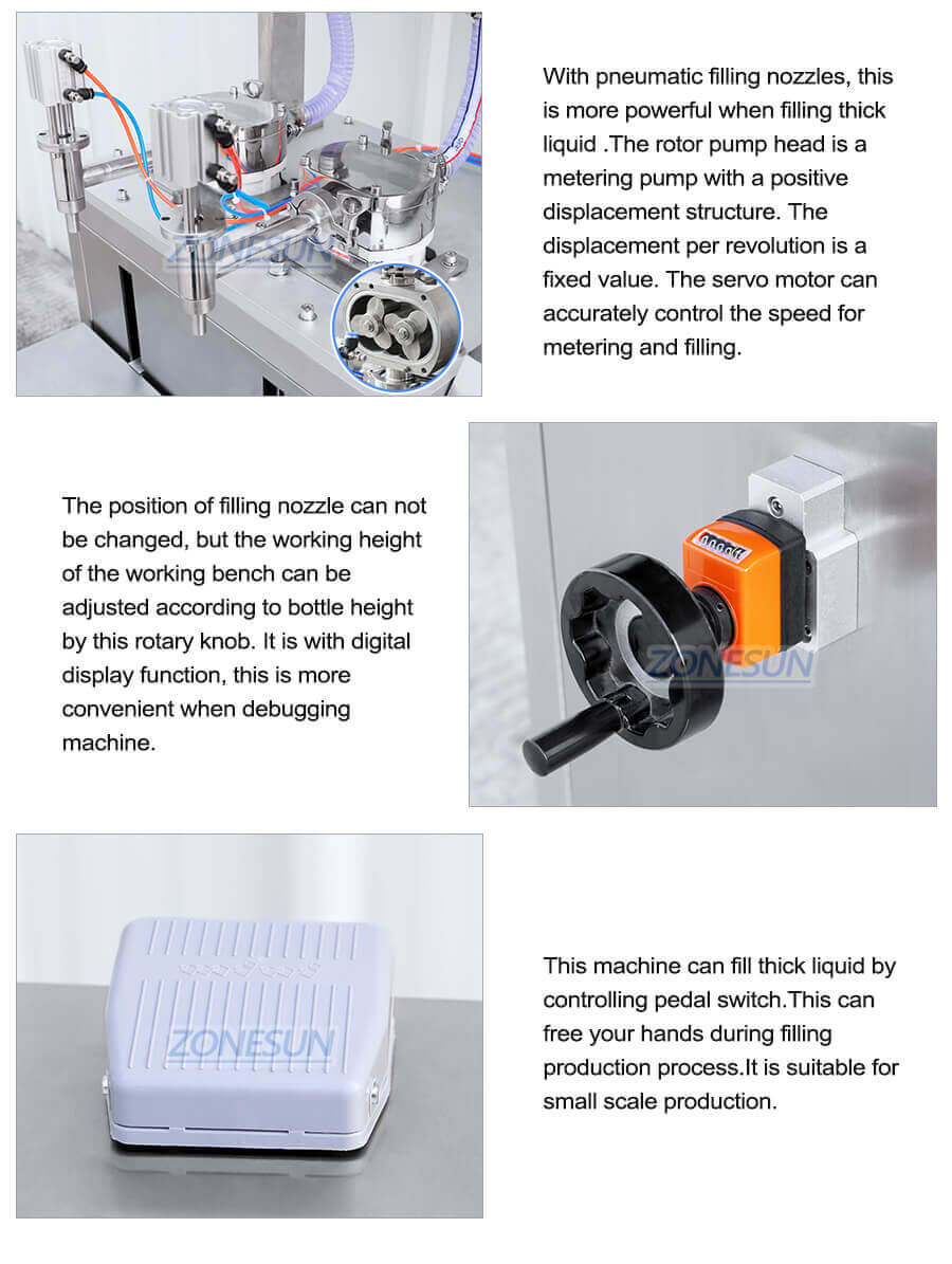 Rotor Pump Filling Machine-ZONESUN TECHNOLOGY LIMITED