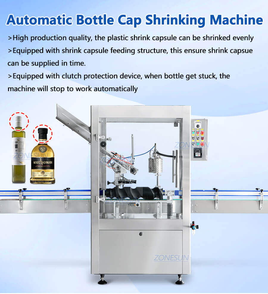 Bottle Cap Sleeve Shrinking Machine-ZONESUN TECHNOLOGY LIMITED Bottle Cap Sleeve Shrinking Machine-ZONESUN TECHNOLOGY LIMITED