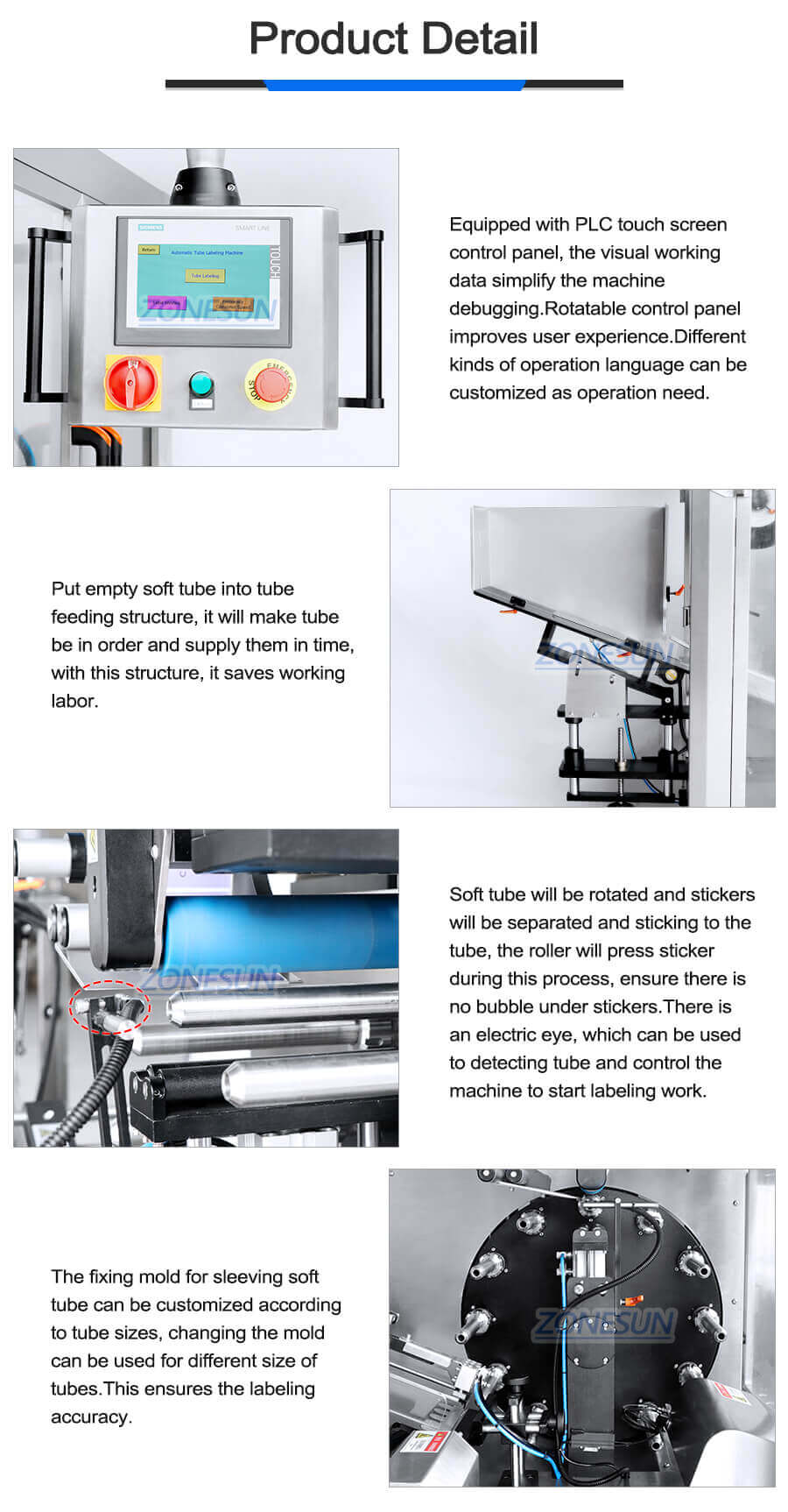 Soft Round Tube Labeling Machine-ZONESUN TECHNOLOGY LIMITED Soft Round Tube Labeling Machine-ZONESUN TECHNOLOGY LIMITED