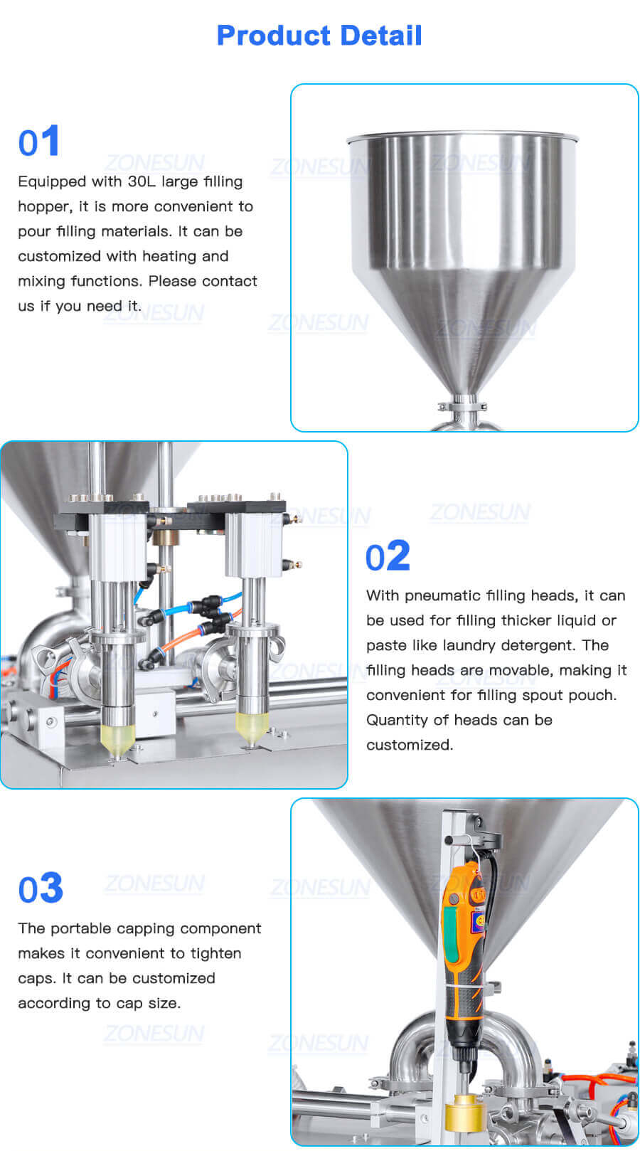 Spout Pouch Filling Capping Machine-ZONESUN TECHNOLOGY LIMITED Spout Pouch Filling Capping Machine-ZONESUN TECHNOLOGY LIMITED
