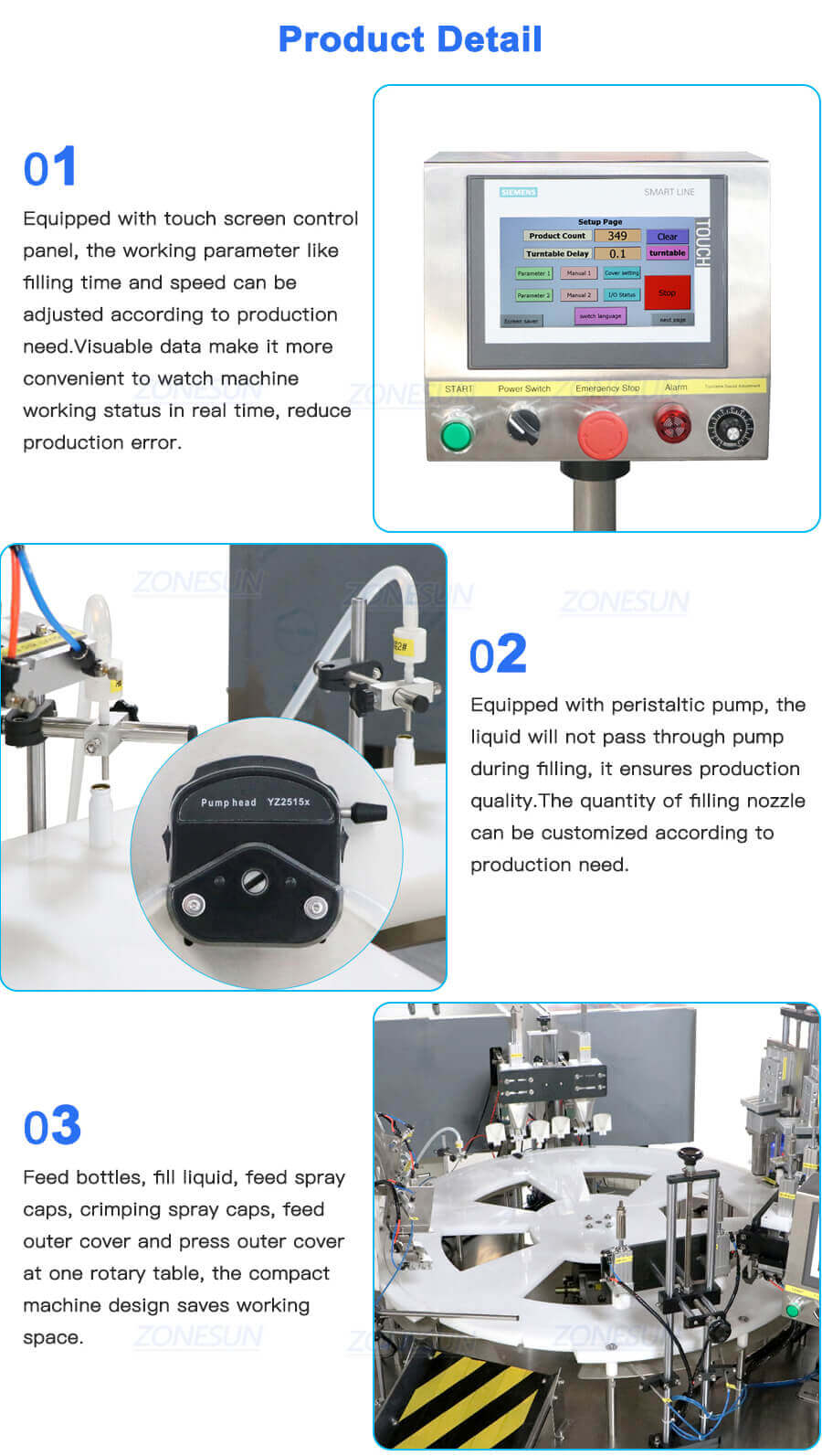 Perfume Vials Filling Crimping Capping Machine-ZONESUN TECHNOLOGY LIMITED Perfume Vials Filling Crimping Capping Machine-ZONESUN TECHNOLOGY LIMITED