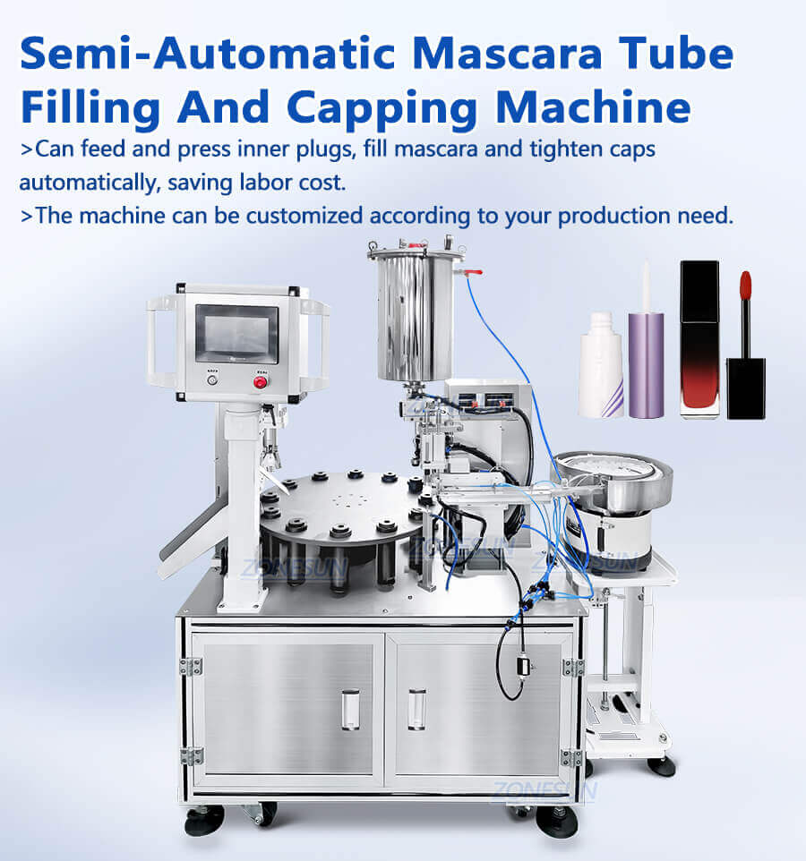 Mascara Filling Capping Machine-ZONESUN TECHNOLOGY LIMITED Mascara Filling Capping Machine-ZONESUN TECHNOLOGY LIMITED