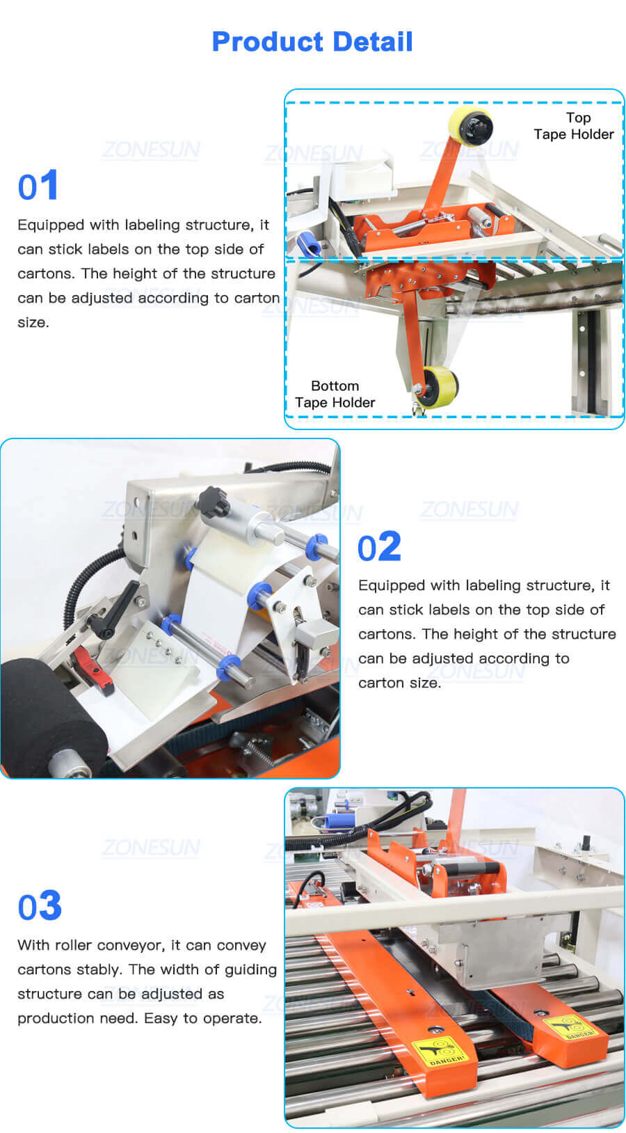 Carton Sealing Labeling Machine-ZONESUN TECHNOLOGY LIMITED