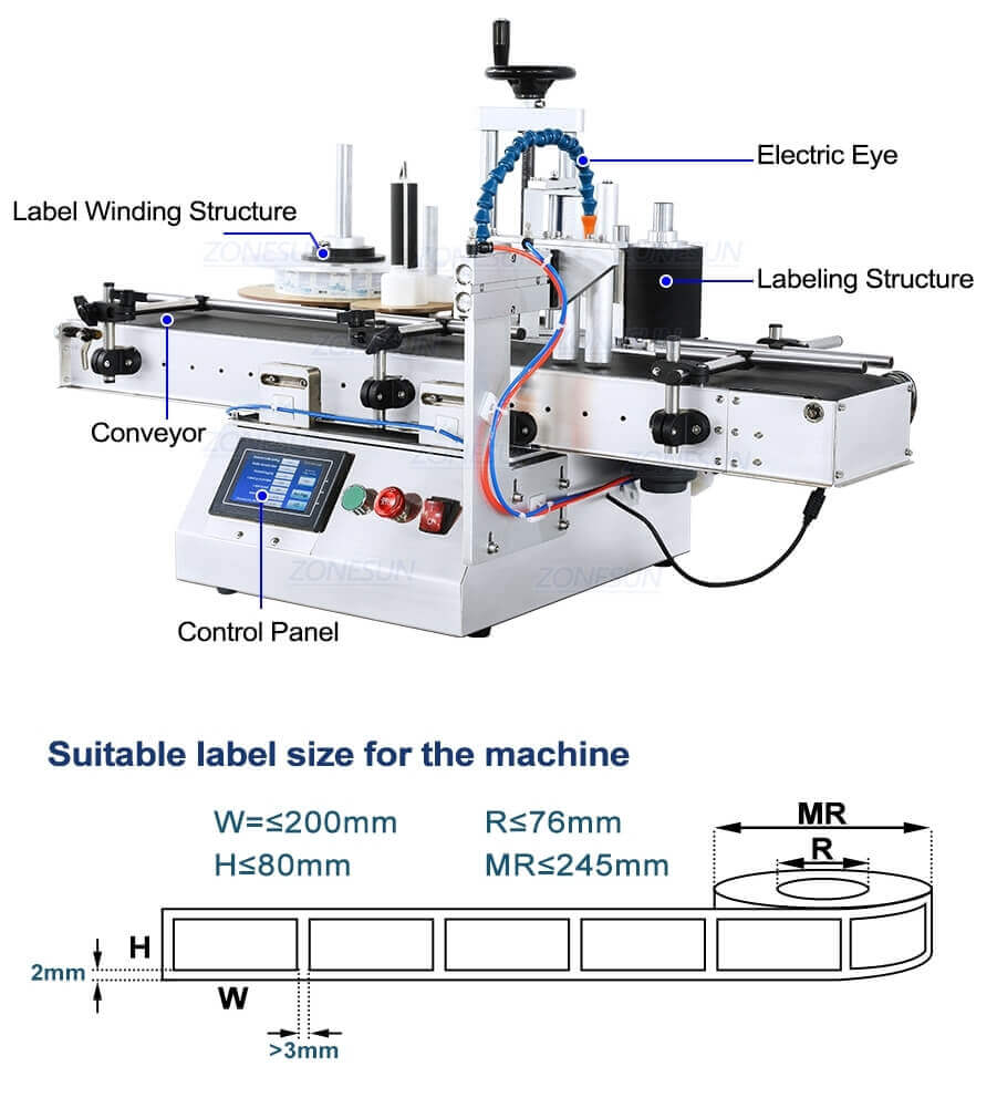 Desktop Labeling Machine-ZONESUN TECHNOLOGY LIMITED Desktop Labeling Machine-ZONESUN TECHNOLOGY LIMITED